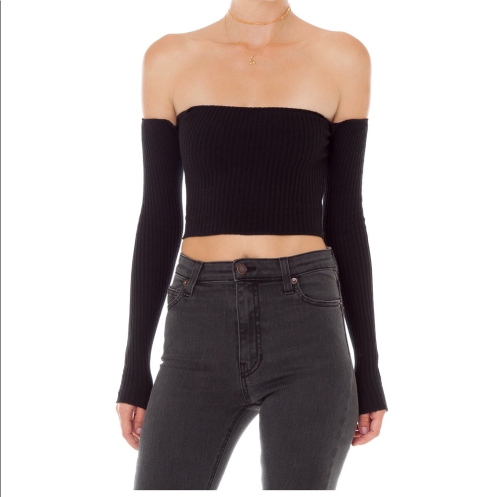 Are You Am I Minka Long Sleeve Top Black S